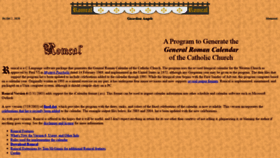 What Romcal.net website looked like in 2020 (3 years ago)