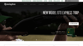What Remington.com website looked like in 2020 (3 years ago)