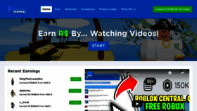 What Robloxcentral.co website looked like in 2020 (3 years ago)