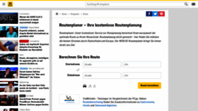 What Route.web.de website looked like in 2020 (3 years ago)