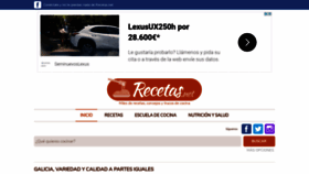 What Recetas.net website looked like in 2020 (3 years ago)