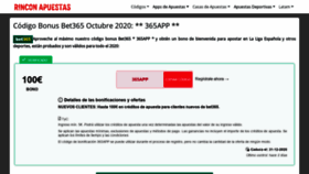 What Rinconapuestas.com website looked like in 2020 (3 years ago)