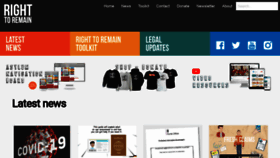 What Righttoremain.org.uk website looked like in 2020 (3 years ago)