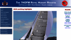 What Royalhobartregatta.com website looked like in 2020 (3 years ago)