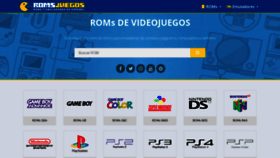 What Romsjuegos.com website looked like in 2020 (3 years ago)