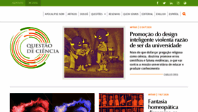 What Revistaquestaodeciencia.com.br website looked like in 2020 (3 years ago)