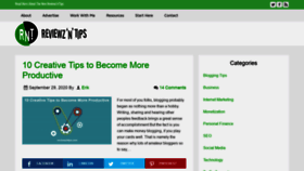 What Reviewzntips.com website looked like in 2020 (3 years ago)