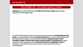 What Rojadirecta.futbol website looked like in 2020 (3 years ago)