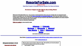 What Resortsforsale.com website looked like in 2020 (3 years ago)