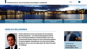 What Rechtsanwaltskammerhamburg.de website looked like in 2020 (3 years ago)