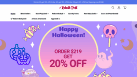 What Rebirthdoll.com website looked like in 2020 (3 years ago)