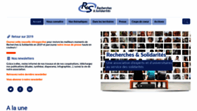 What Recherches-solidarites.org website looked like in 2020 (3 years ago)
