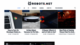 What Robots.net website looked like in 2020 (3 years ago)