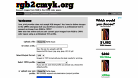 What Rgb2cmyk.org website looked like in 2020 (3 years ago)