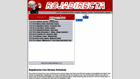 What Rojadirectas.me website looked like in 2020 (3 years ago)