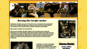 What Rescuehamiltoncats.com website looked like in 2020 (3 years ago)