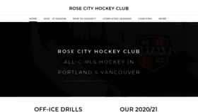 What Rosecityhockeyclub.com website looked like in 2020 (3 years ago)