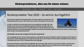 What Rueckenprotektor-test.de website looked like in 2020 (3 years ago)