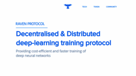 What Ravenprotocol.com website looked like in 2020 (3 years ago)