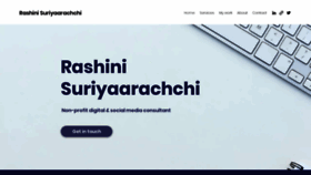 What Rashini.com website looked like in 2020 (4 years ago)
