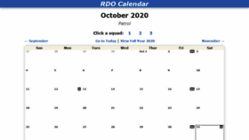 What Rdocalendar.com website looked like in 2020 (3 years ago)