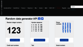 What Randommer.io website looked like in 2020 (5 years ago)