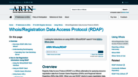 What Rdap.arin.net website looked like in 2020 (3 years ago)