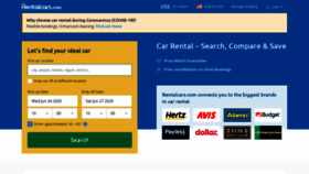What Rentalcars.com website looked like in 2020 (3 years ago)
