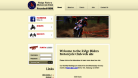 What Ridgeriders.org website looked like in 2020 (3 years ago)