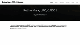 What Ruthiemarx.com website looked like in 2020 (3 years ago)