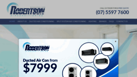 What Robertsonairconditioning.com.au website looked like in 2020 (3 years ago)