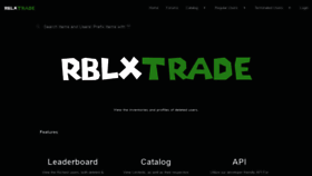 What Rblx.trade website looked like in 2020 (3 years ago)