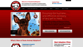 What Rosieanimaladoption.ca website looked like in 2020 (3 years ago)