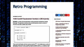 What Retroprogramming.com website looked like in 2020 (3 years ago)