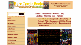 What Rarecomicbooks.fashionablewebs.com website looked like in 2020 (3 years ago)