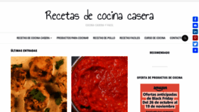 What Recetaspicuna.com website looked like in 2020 (3 years ago)