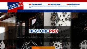 What Restorepro911.com website looked like in 2020 (3 years ago)