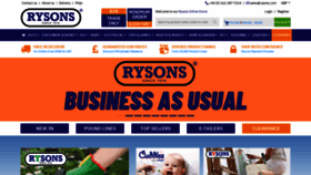 What Rysons.com website looked like in 2020 (3 years ago)