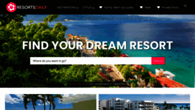What Resortsdaily.com website looked like in 2020 (3 years ago)