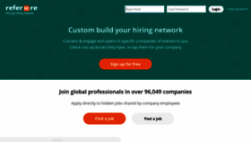 What Referhire.com website looked like in 2020 (3 years ago)