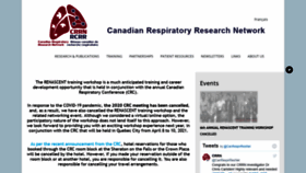 What Respiratoryresearchnetwork.ca website looked like in 2020 (3 years ago)