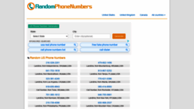 What Randomphonenumbers.com website looked like in 2020 (3 years ago)
