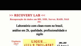 What Recoverylab.com.br website looked like in 2020 (3 years ago)