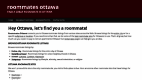 What Roommatesottawa.com website looked like in 2020 (3 years ago)