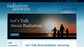 What Radiationanswers.org website looked like in 2020 (3 years ago)