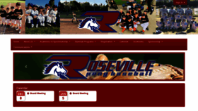 What Rosevilleponybaseball.com website looked like in 2020 (3 years ago)