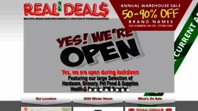 What Realdealswarehousesale.com website looked like in 2020 (3 years ago)