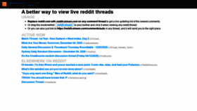 What Reddit-stream.com website looked like in 2020 (3 years ago)