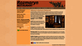 What Rozmarynrestaurant.com website looked like in 2020 (3 years ago)