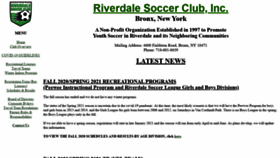 What Riverdalesoccerclub.org website looked like in 2020 (3 years ago)
